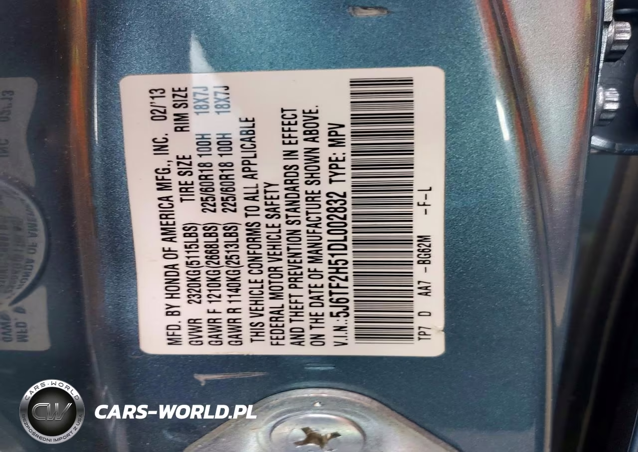 2013 Honda Crosstour Exl VIN:5J6TF2H51DL002832 - 12