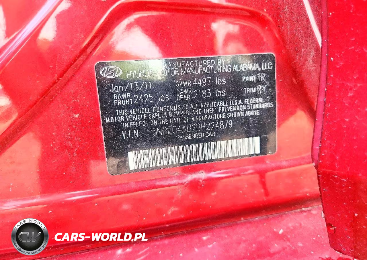 2011 Hyundai Sonata Se 2.0T VIN:5NPEC4AB2BH224879 - 12