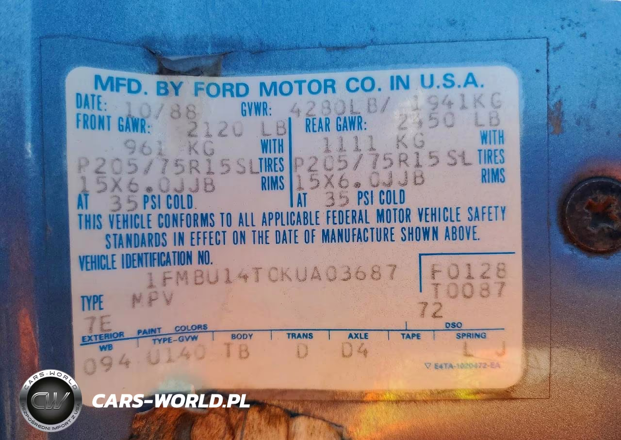1989 Ford Bronco Ii VIN:1FMBU14T0KUA03687 - 12
