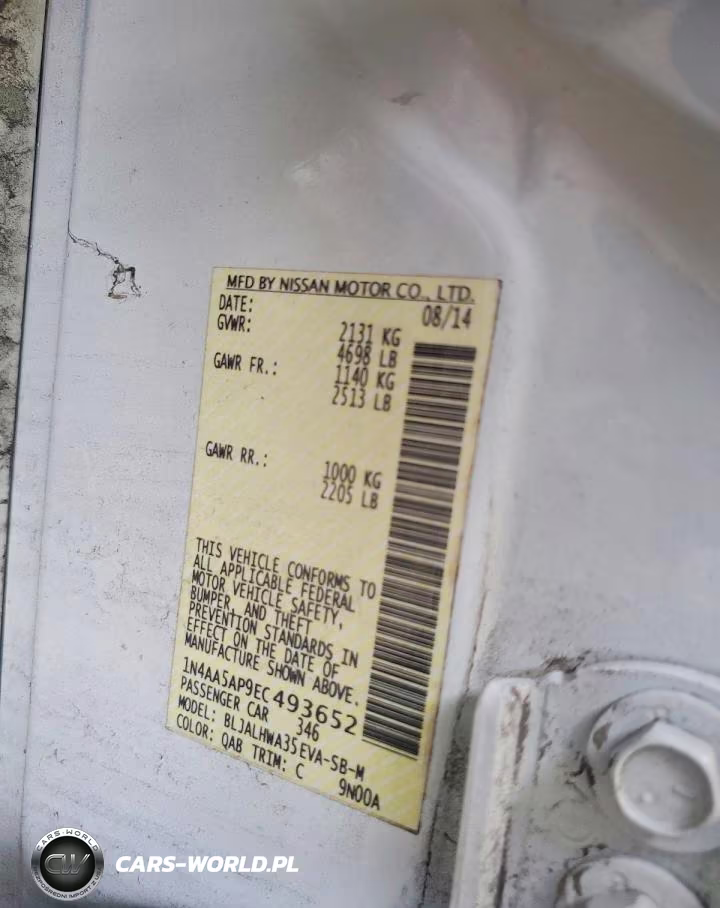 2014 Nissan Maxima 3.5 Sv VIN:1N4AA5AP9EC493652 - 12