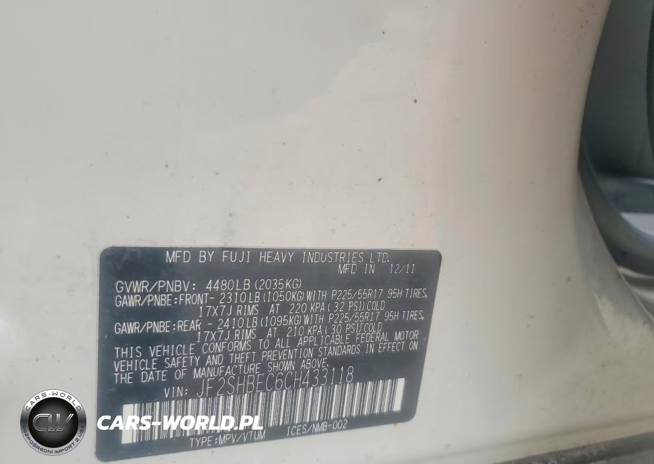 2012 Subaru Forester Limited VIN:JF2SHBEC6CH433118 - 13