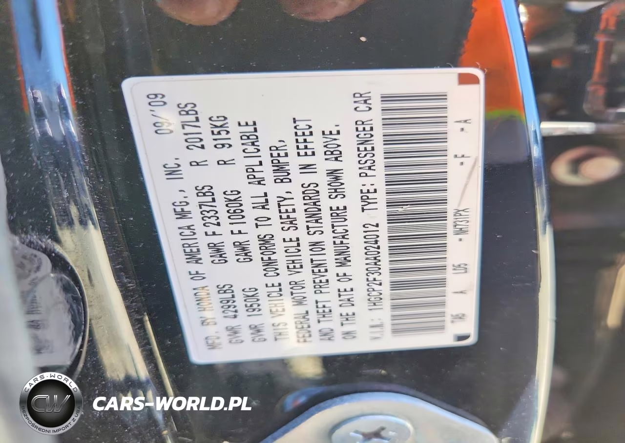 2010 Honda Accord Lx VIN:1HGCP2F30AA024012 - 12