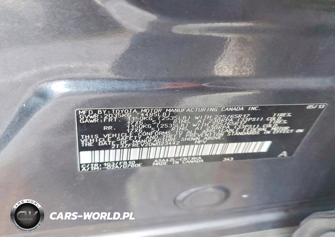 2013 Toyota Rav4 Le VIN:2T3ZFREV2DW023442 - 12
