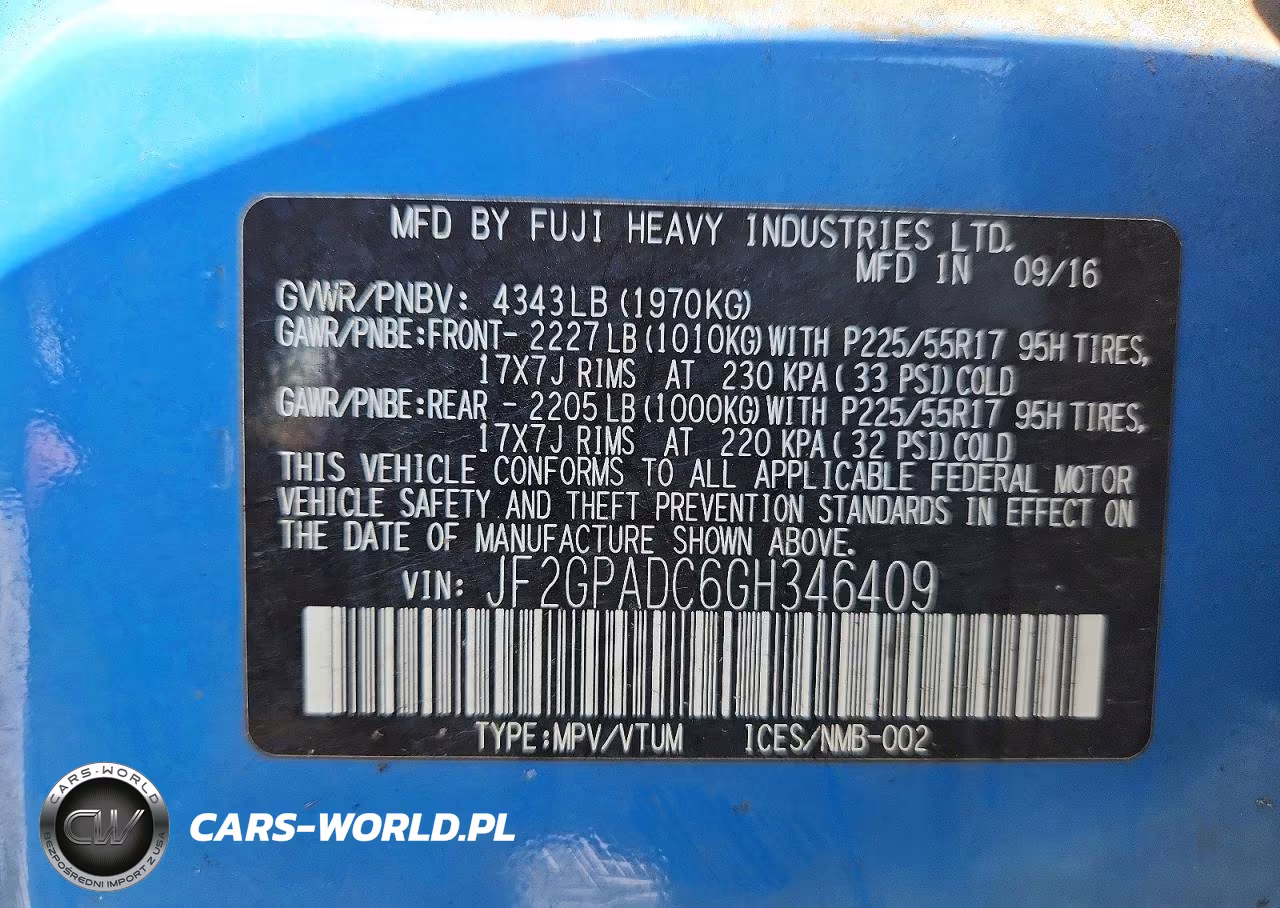 2016 Subaru Crosstrek Premium VIN:JF2GPADC6GH346409 - 12