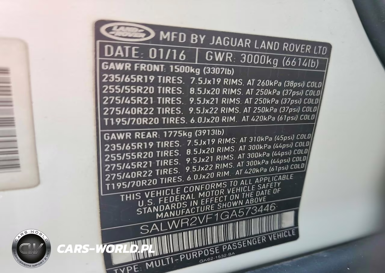 2016 Land Rover Range Rover Sport Hse VIN:SALWR2VF1GA573446 - 14