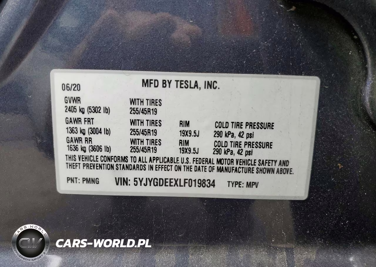 2020 Tesla Model Y VIN:5YJYGDEEXLF019834 - 12