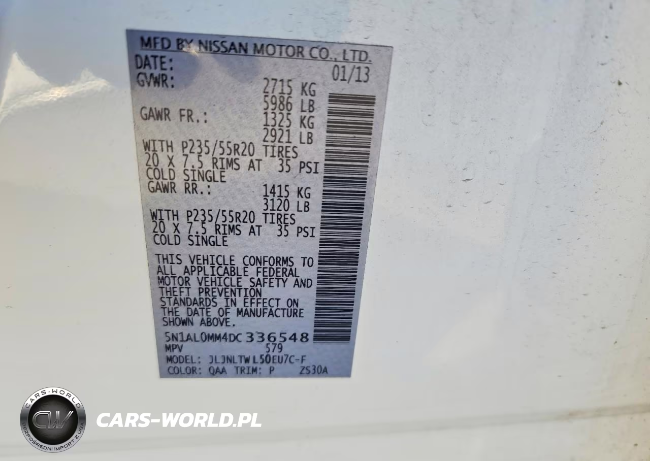 2013 Infiniti Jx35 Base VIN:5N1AL0MM4DC336548 - 12