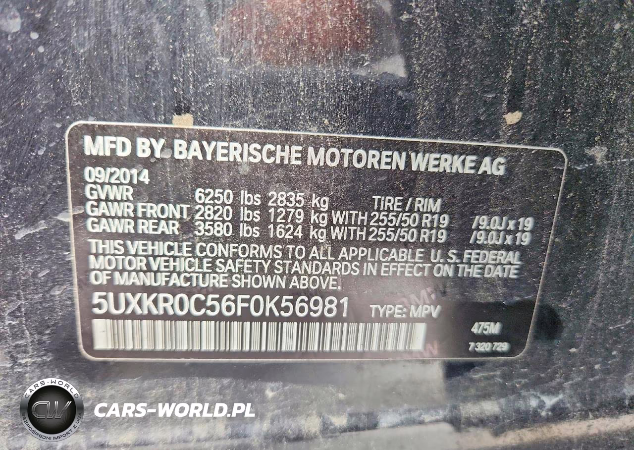 2015 BMW X5 xDrive35I VIN:5UXKR0C56F0K56981 - 13