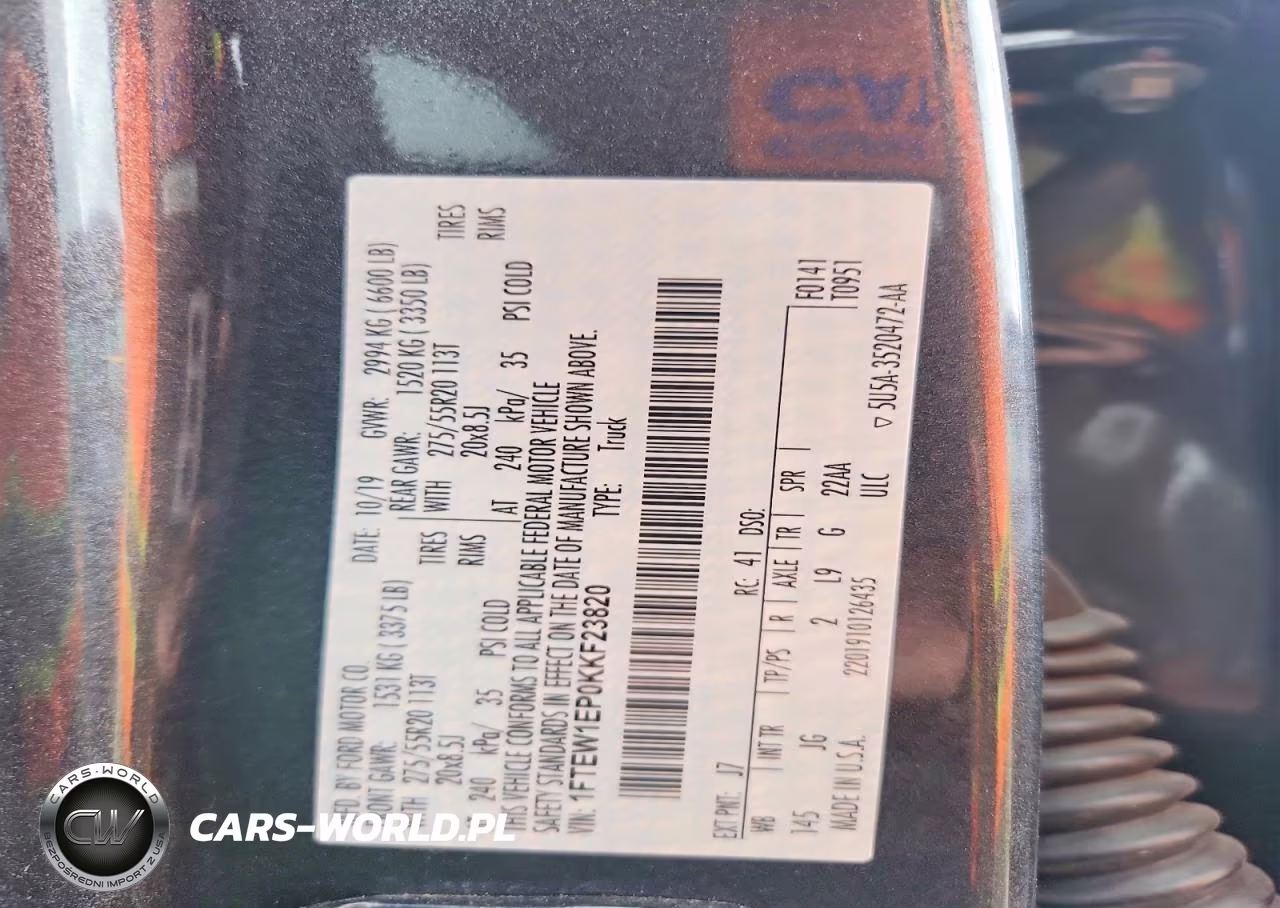 2019 Ford F150 Supercrew VIN:1FTEW1EP0KKF23820 - 12