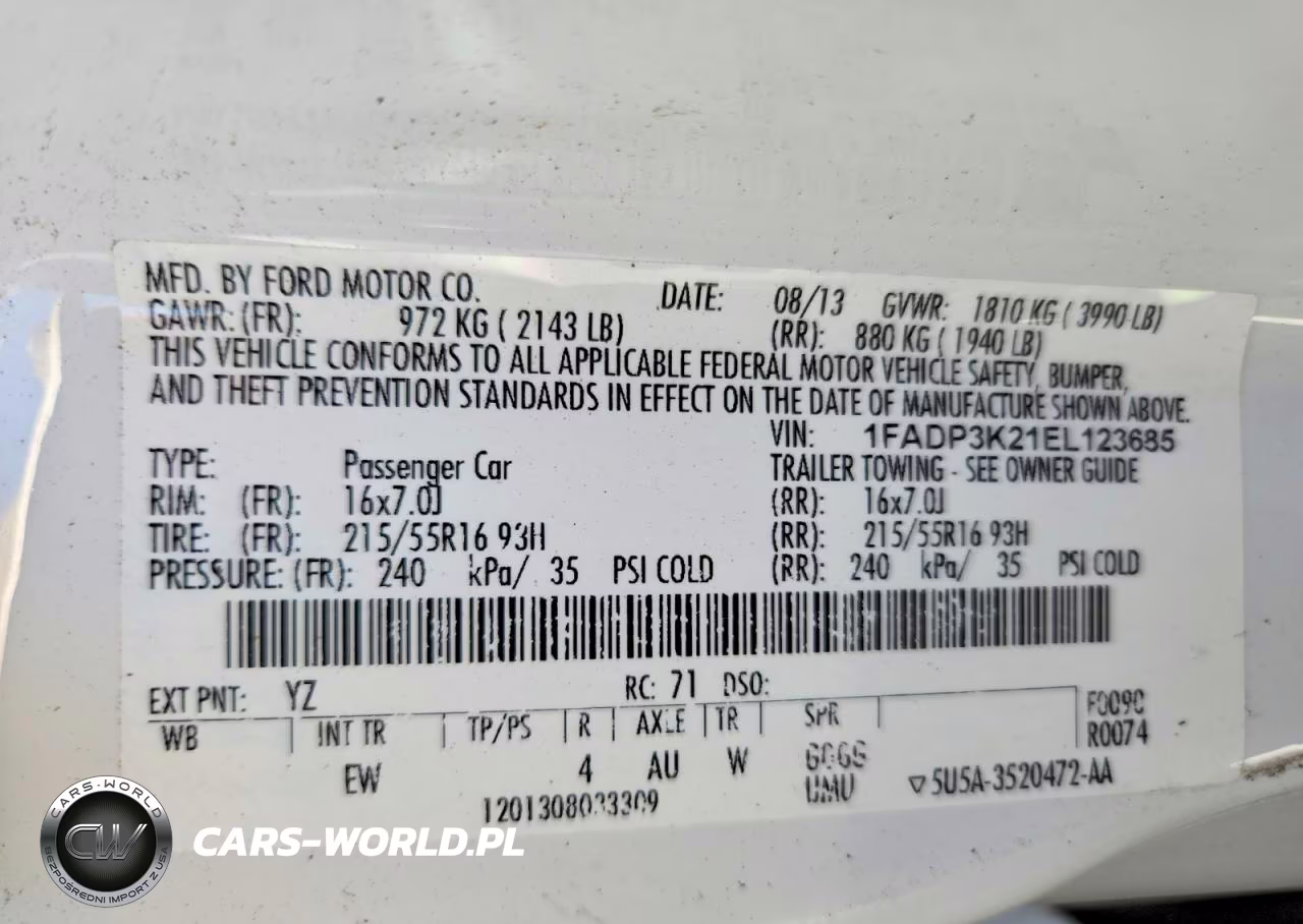 2014 Ford Focus Se VIN:1FADP3K21EL123685 - 12