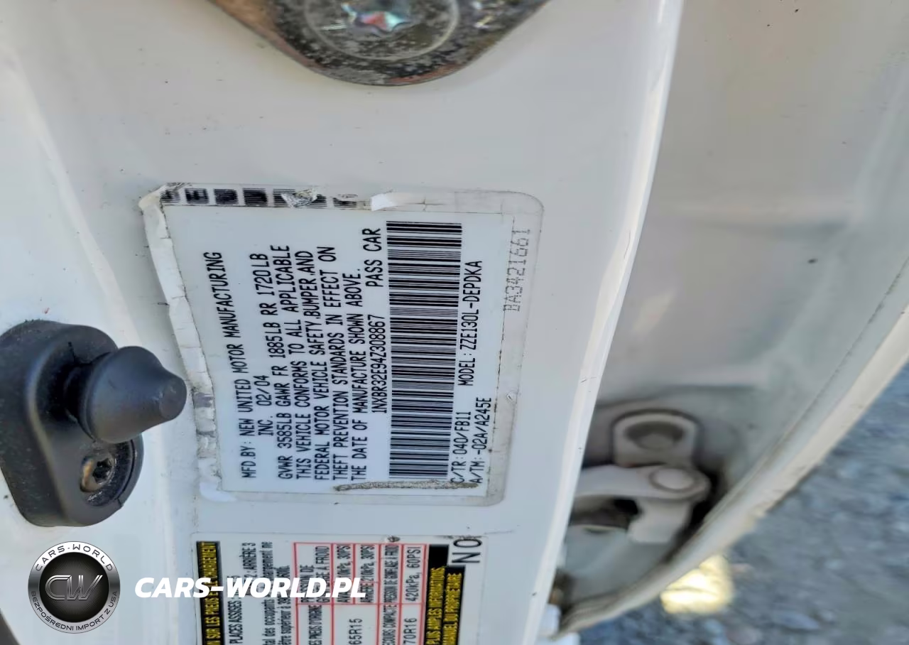 2004 Toyota Corolla Ce VIN:1NXBR32E94Z308867 - 12