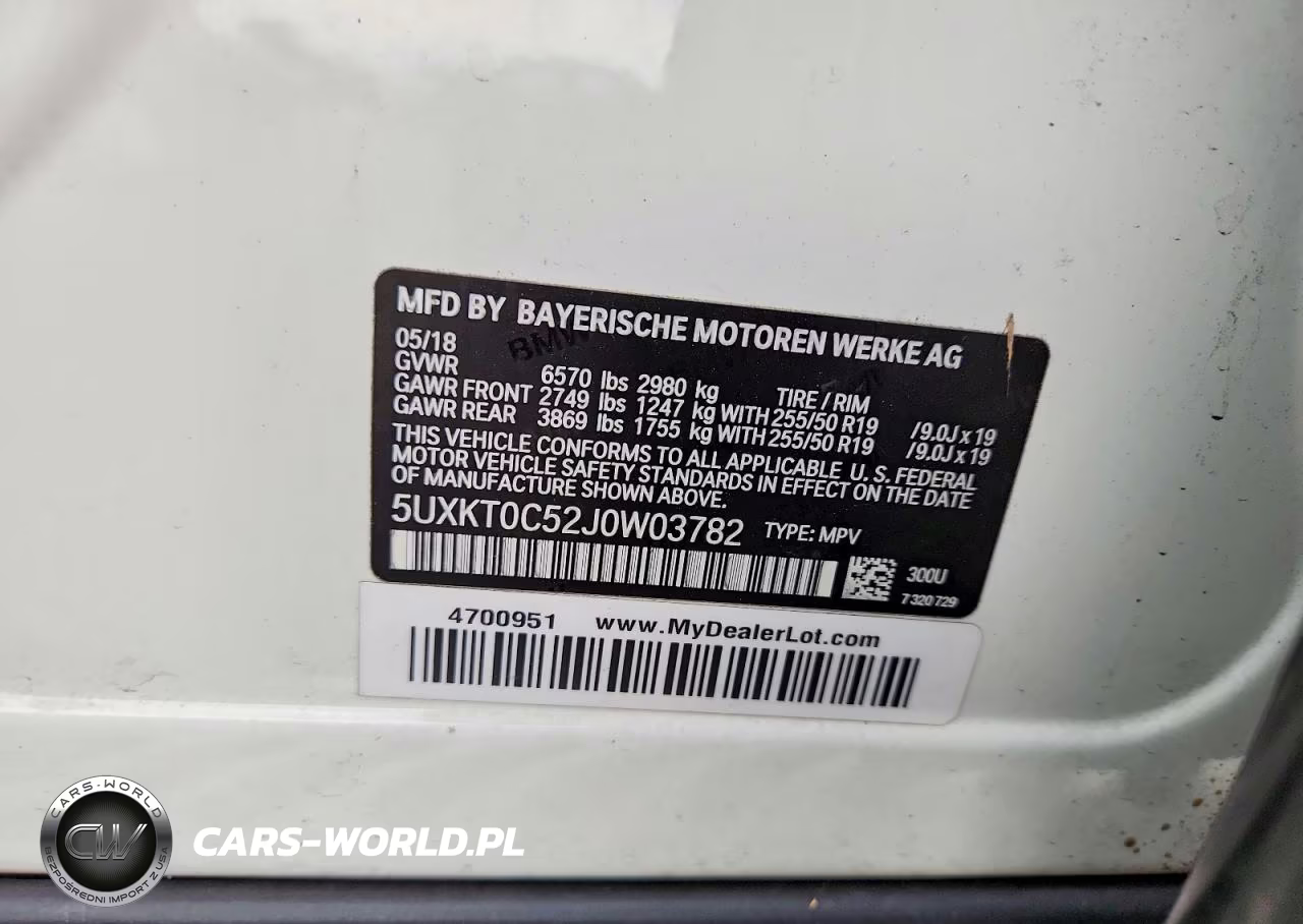 2018 BMW X5 Xdr40E VIN:5UXKT0C52J0W03782 - 13