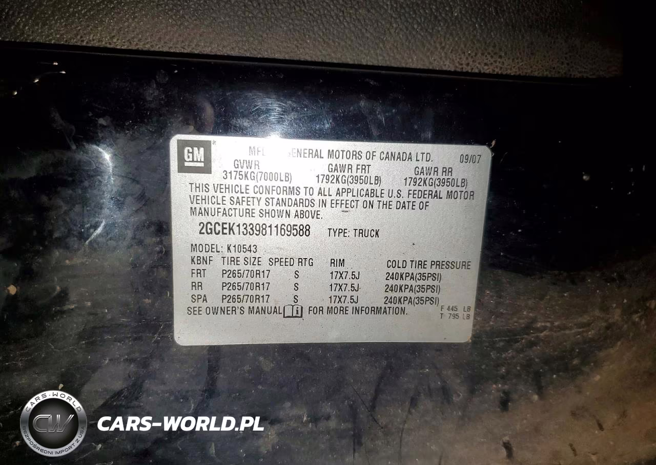 2008 Chevrolet Silverado K1500 VIN:2GCEK133981169588 - 12