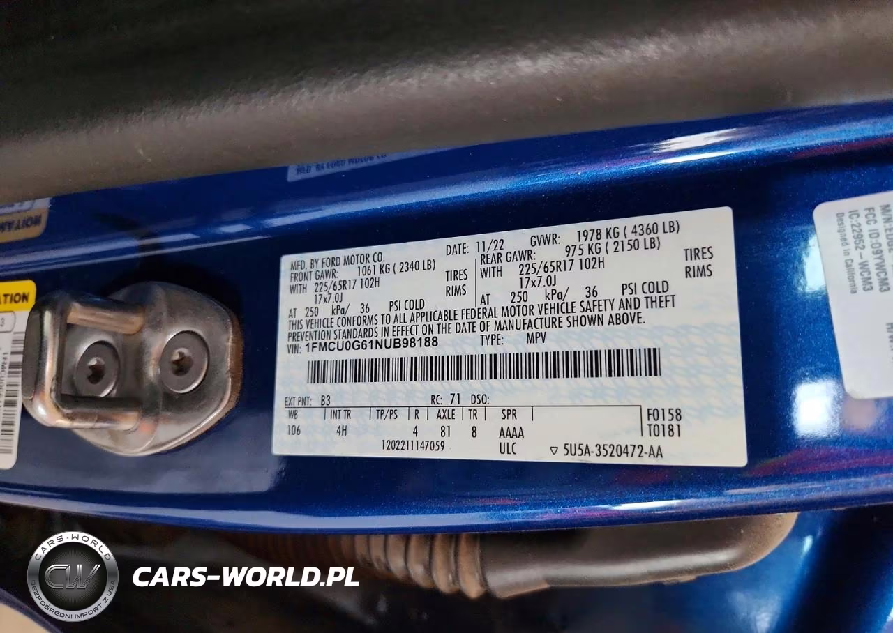 2022 Ford Escape Se VIN:1FMCU0G61NUB98188 - 13