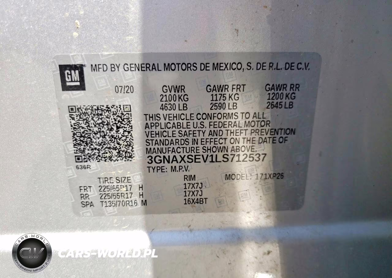 2020 Chevrolet Equinox Ls VIN:3GNAXSEV1LS712537 - 14