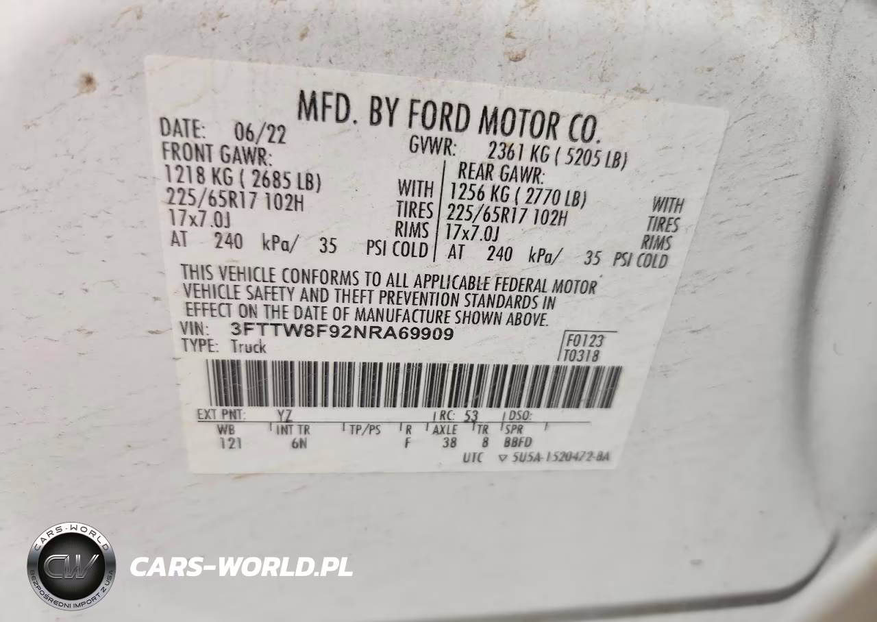 2022 Ford Maverick Xl VIN:3FTTW8F92NRA69909 - 13