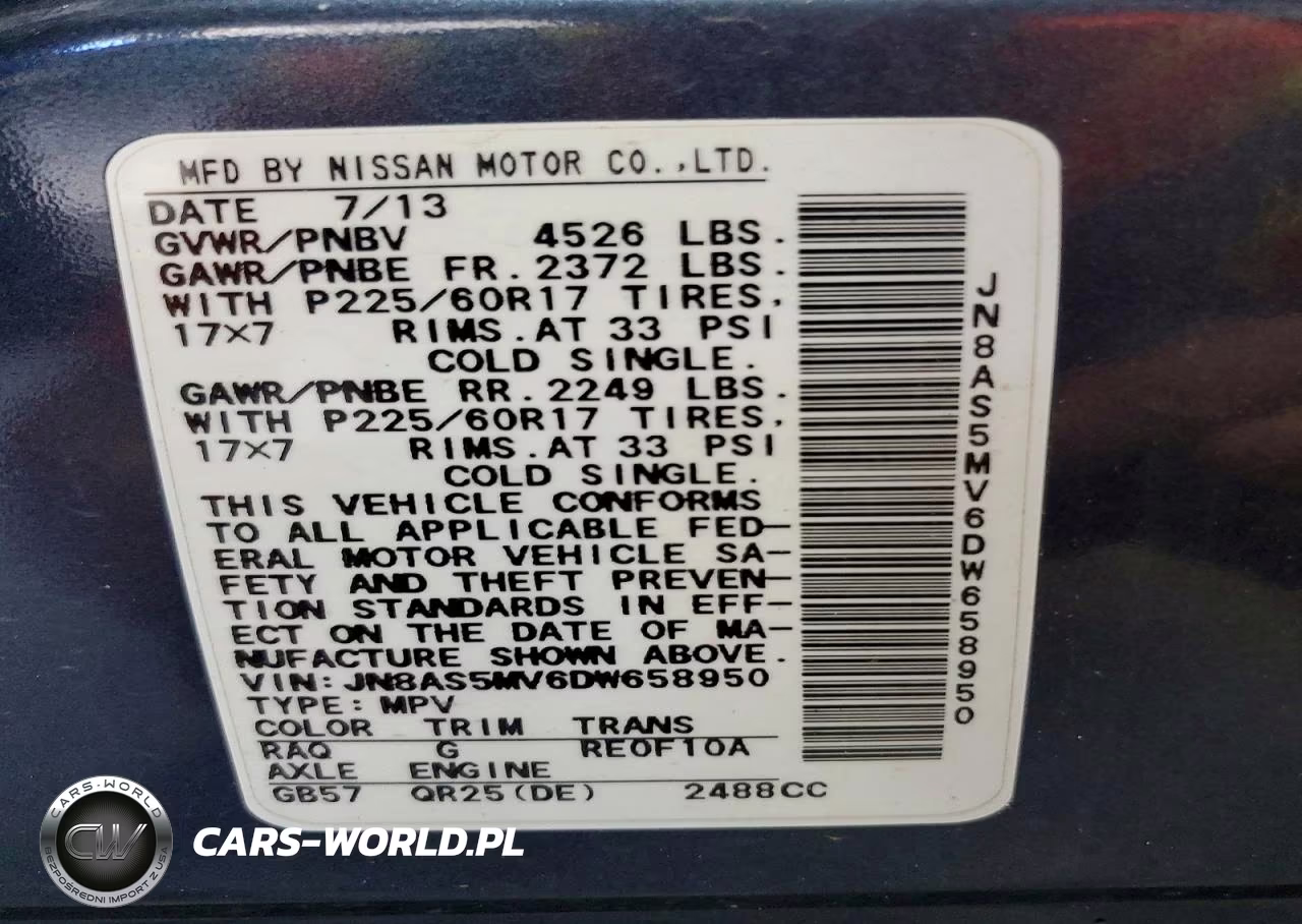 2013 Nissan Rogue S VIN:JN8AS5MV6DW658950 - 13