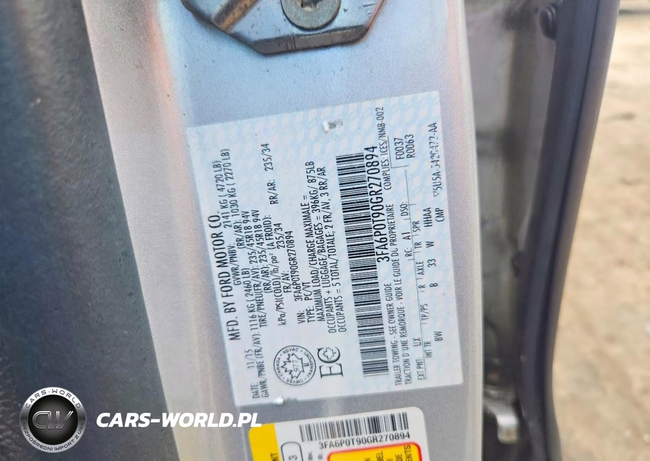 2016 Ford Fusion Se VIN:3FA6P0T90GR270894 - 12
