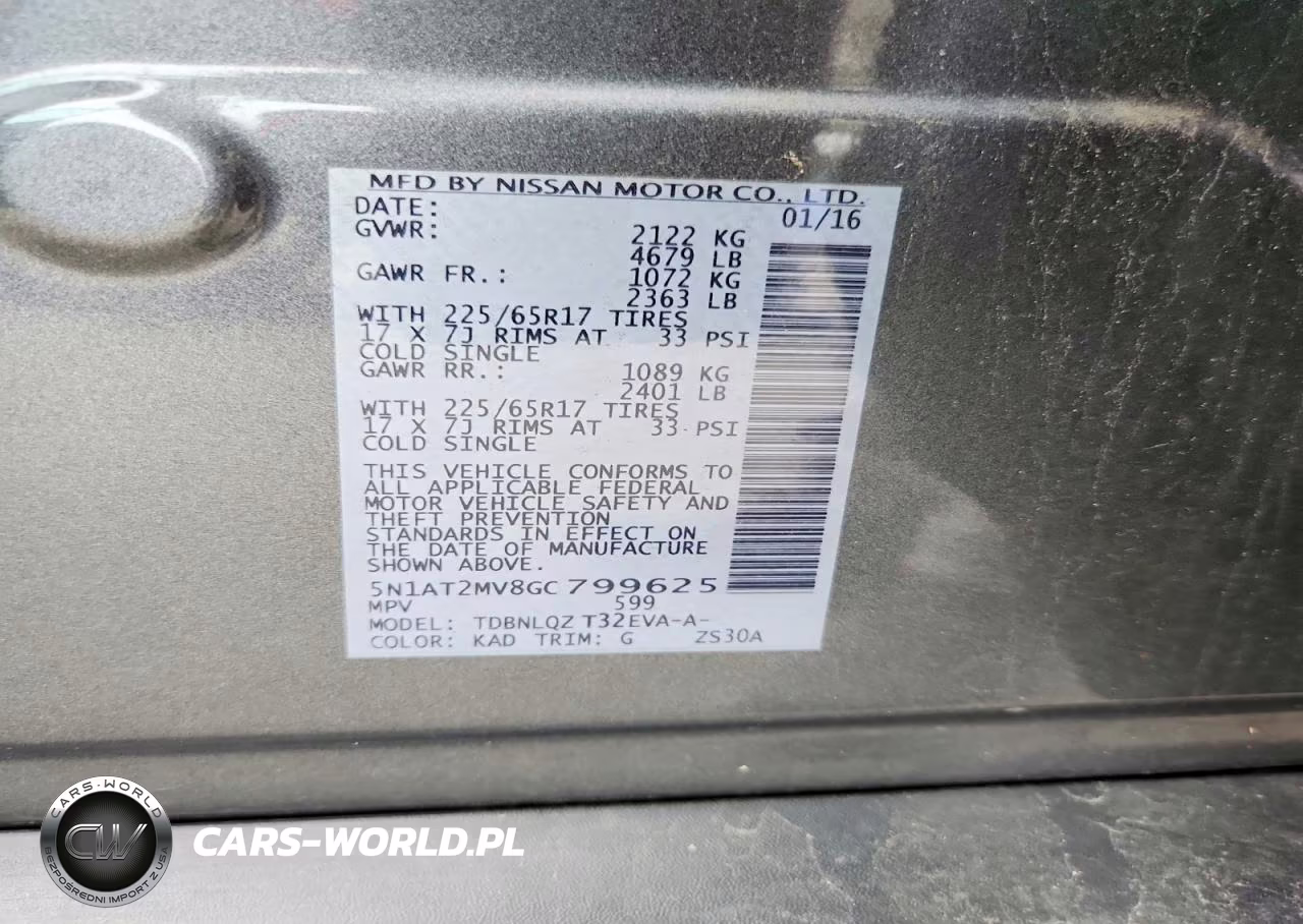 2016 Nissan Rogue Sv VIN:5N1AT2MV8GC799625 - 14