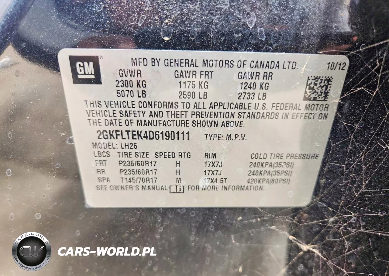2013 GMC Terrain Sle VIN:2GKFLTEK4D6190111 - 13