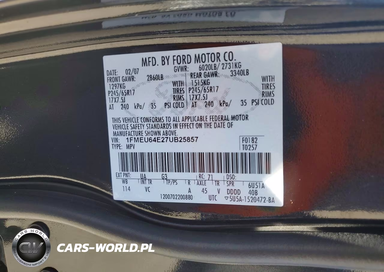 2007 Ford Explorer Eddie Bauer VIN:1FMEU64E27UB25857 - 13