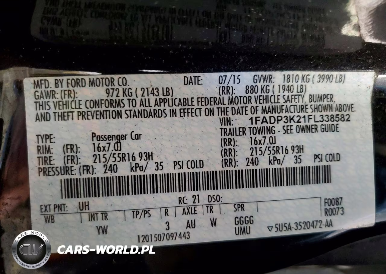 2015 Ford Focus Se VIN:1FADP3K21FL338582 - 12