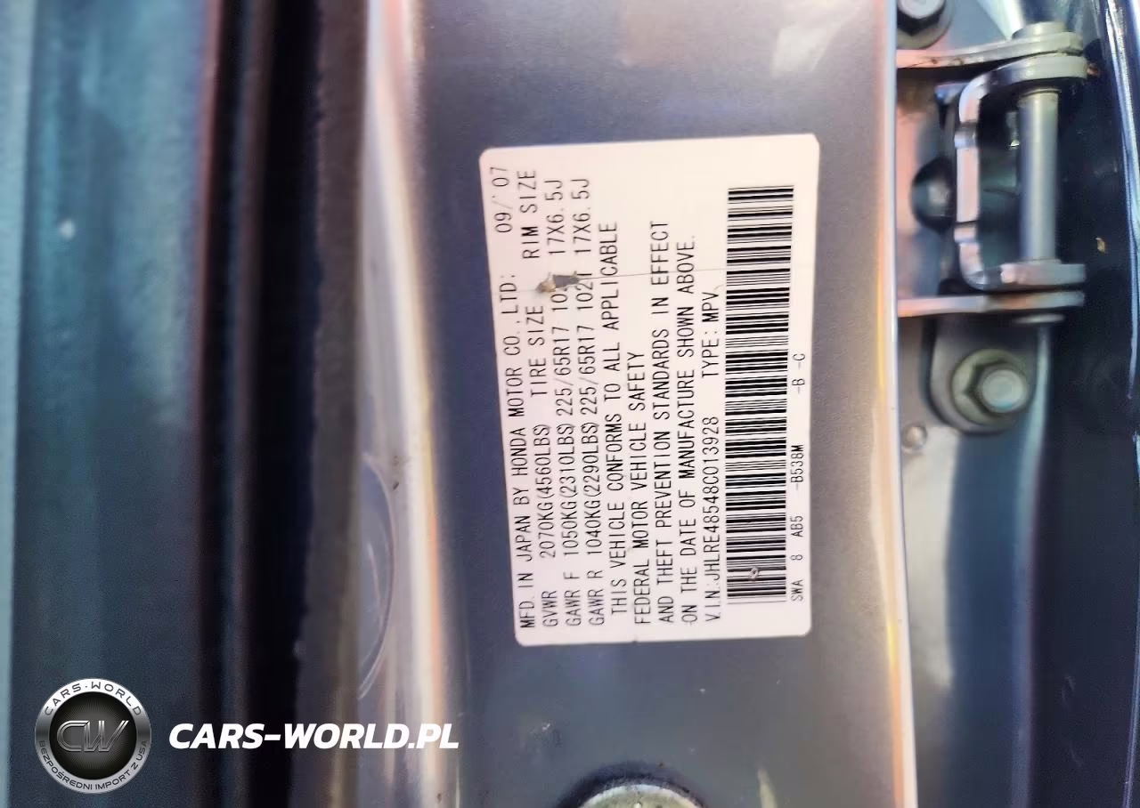 2008 Honda Cr-V Ex VIN:JHLRE48548C013928 - 13