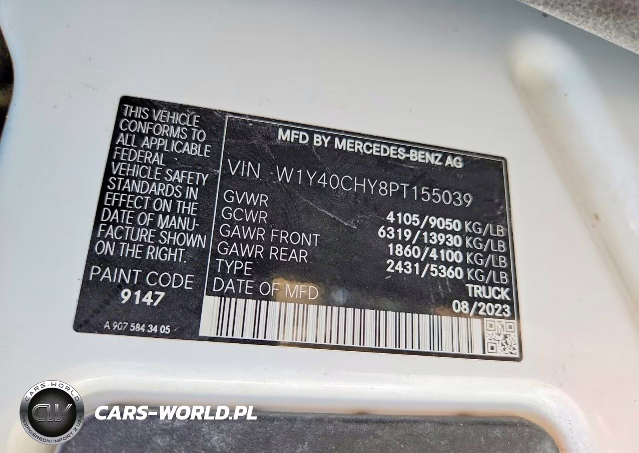 2023 Mercedes-Benz Sprinter 2500 Delivery Van VIN:W1Y40CHY8PT155039 - 13