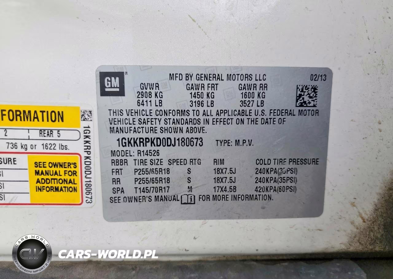 2013 GMC Acadia Sle VIN:1GKKRPKD0DJ180673 - 13
