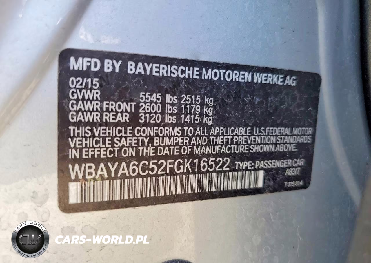 2015 BMW 740 I VIN:WBAYA6C52FGK16522 - 12