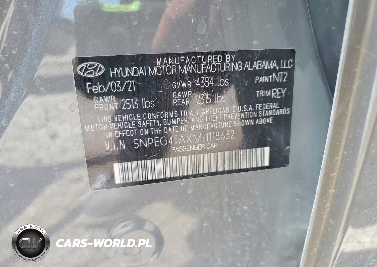 2021 Hyundai Sonata Se VIN:5NPEG4JAXMH118632 - 13