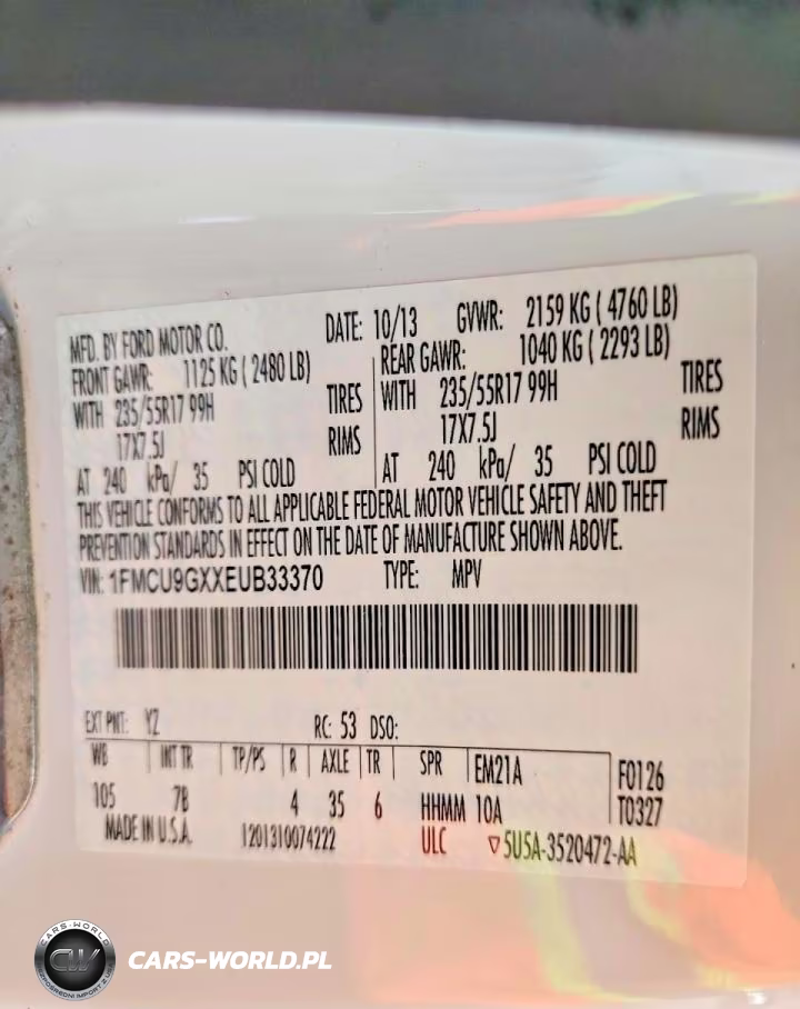 2014 Ford Escape Se VIN:1FMCU9GXXEUB33370 - 14