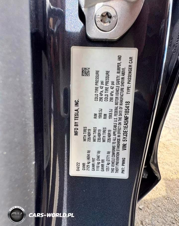 2022 Tesla Model 3 VIN:5YJ3E1EA5NF185418 - 10