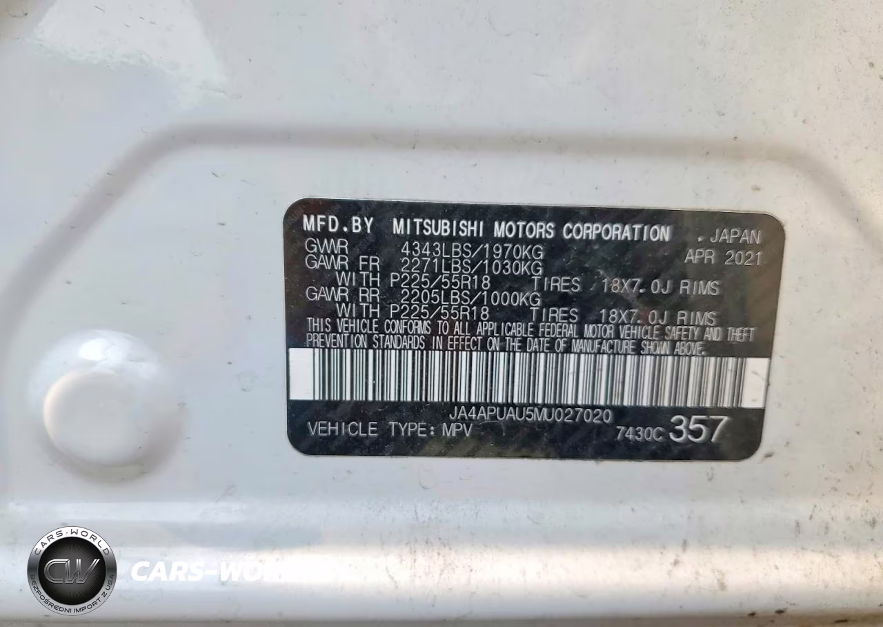 2021 Mitsubishi Outlander Sport Es VIN:JA4APUAU5MU027020 - 13