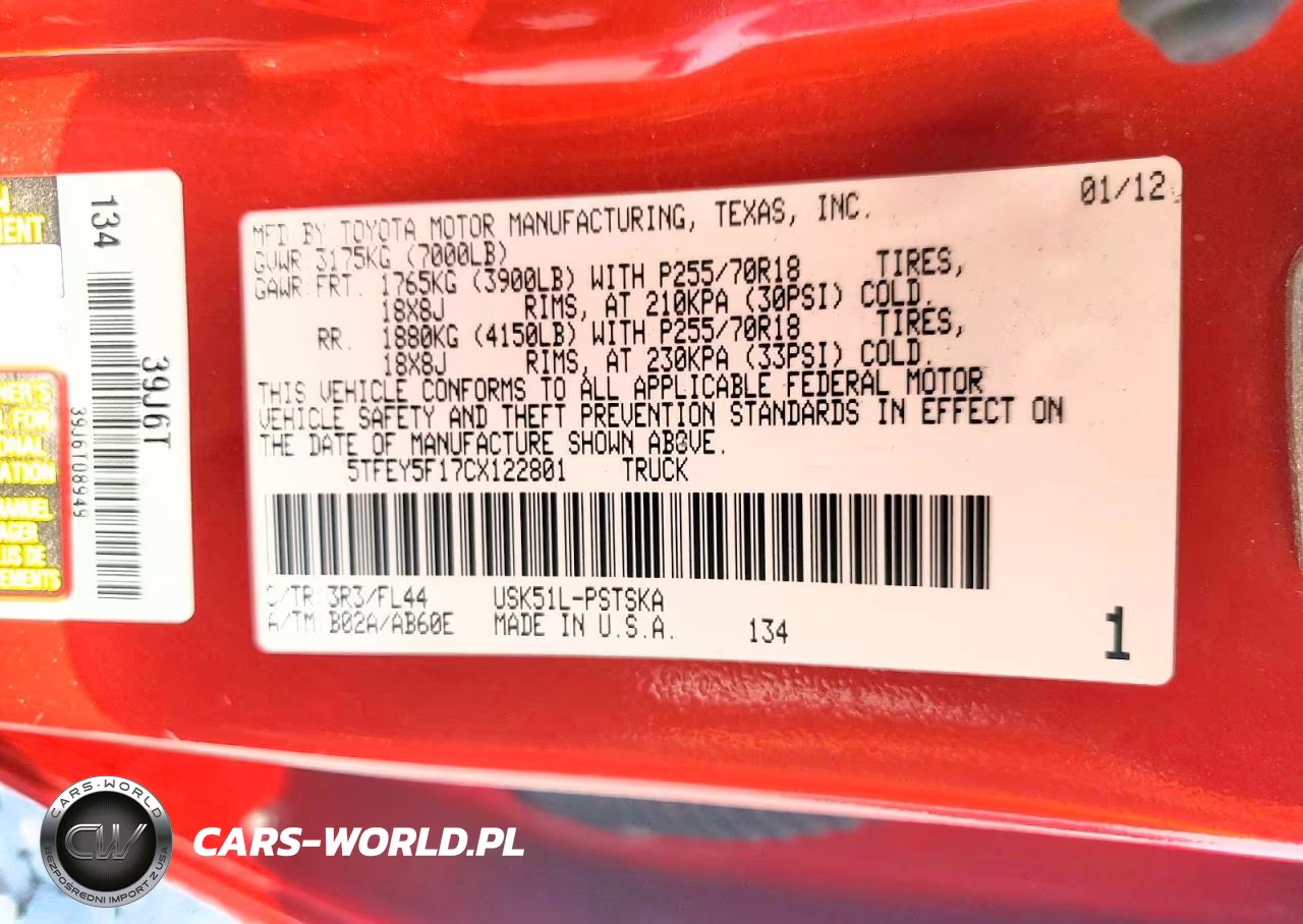 2012 Toyota Tundra Crewmax Sr5 VIN:5TFEY5F17CX122801 - 12