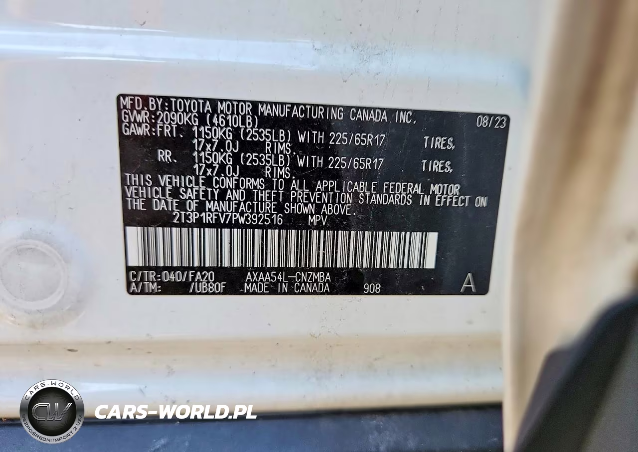 2023 Toyota Rav4 VIN:2T3P1RFV7PW392516 - 13
