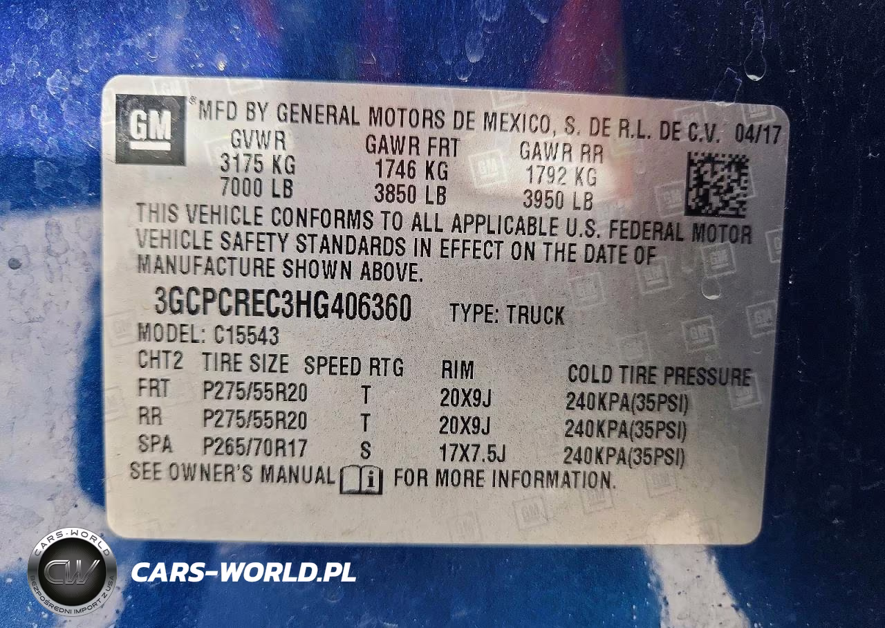 2017 Chevrolet Silverado Lt VIN:3GCPCREC3HG406360 - 12