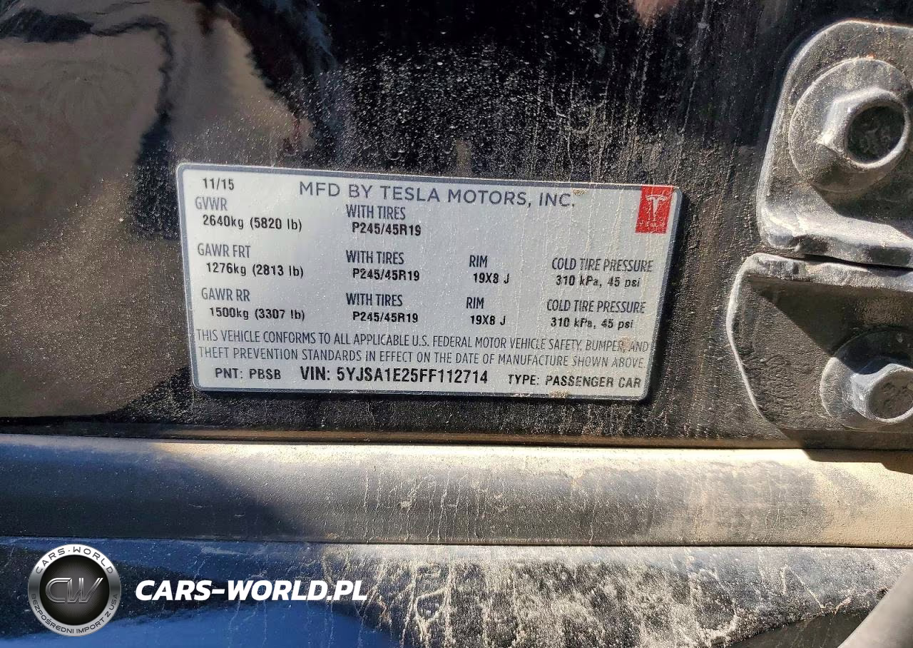 2015 Tesla Model S VIN:5YJSA1E25FF112714 - 12