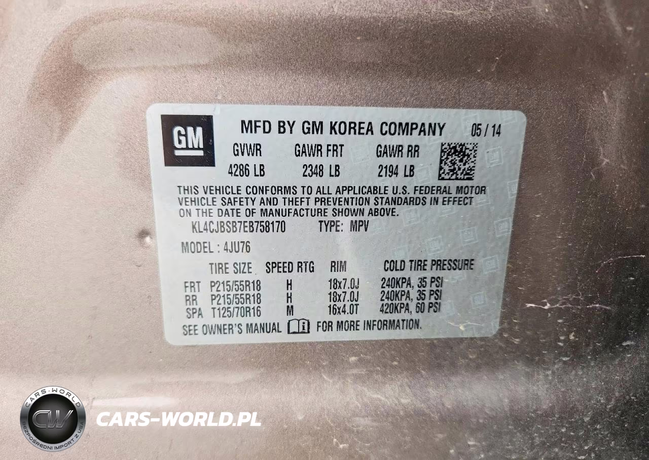 2014 Buick Encore Convenience VIN:KL4CJBSB7EB758170 - 12