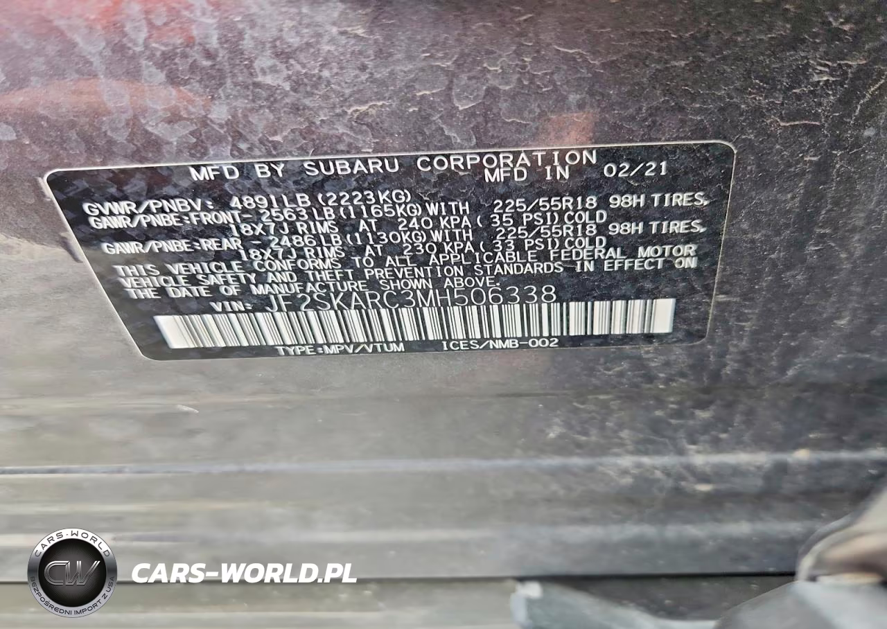 2021 Subaru Forester Sport VIN:JF2SKARC3MH506338 - 12