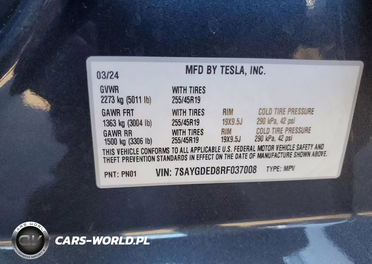 2024 Tesla Model Y VIN:7SAYGDED8RF037008 - 13