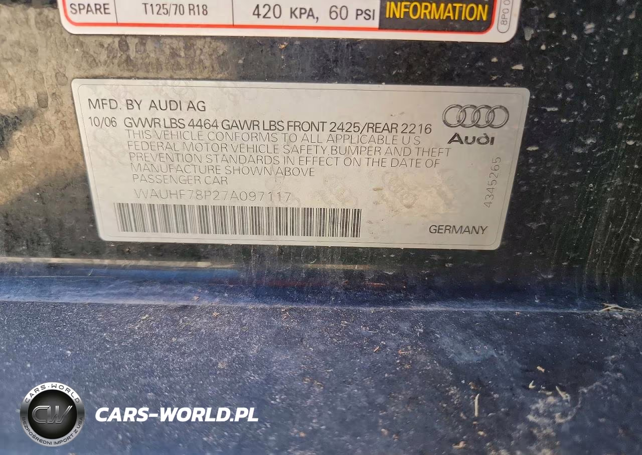 2007 Audi A3 2 VIN:WAUHF78P27A097117 - 12