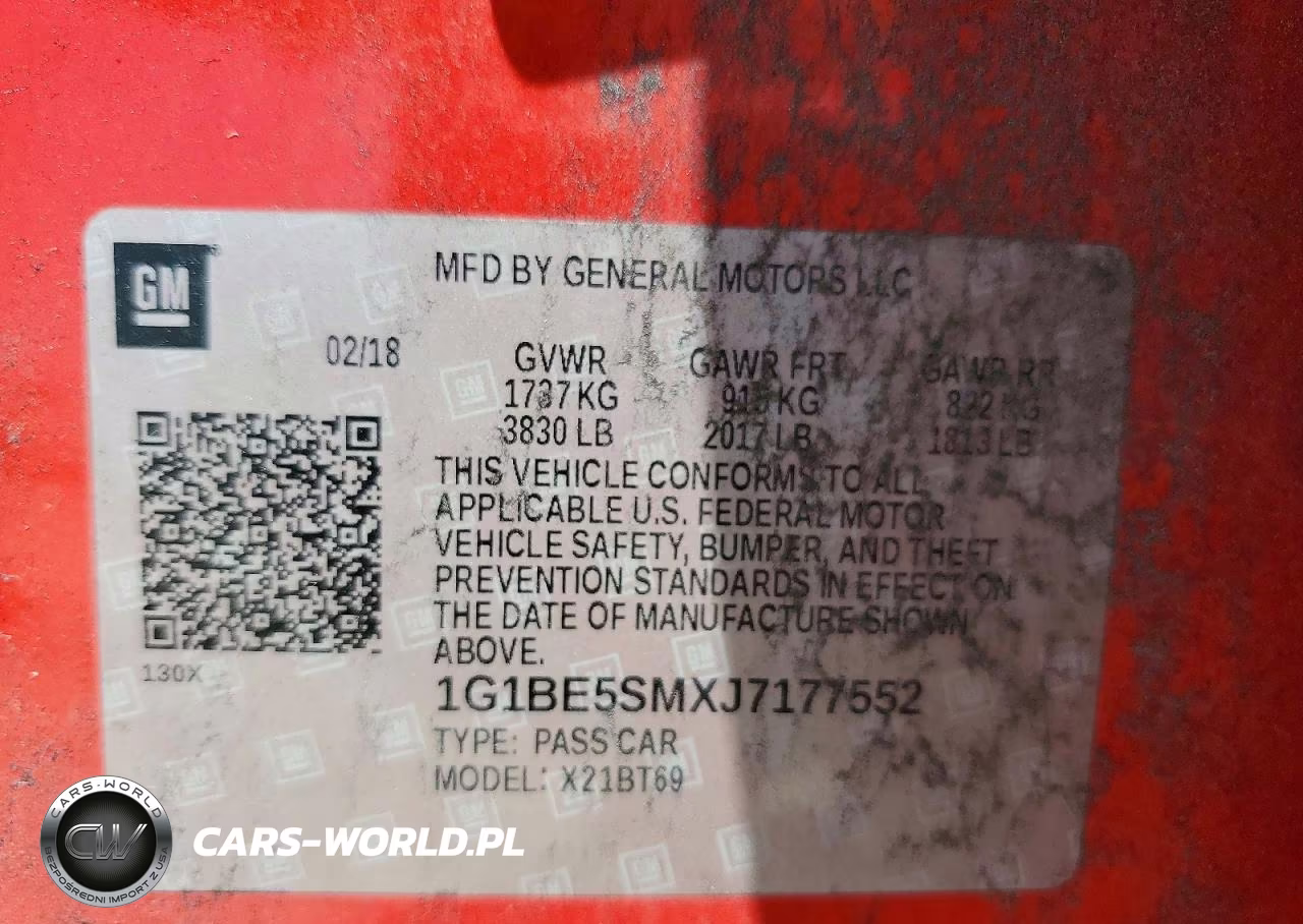 2018 Chevrolet Cruze Lt VIN:1G1BE5SMXJ7177552 - 12