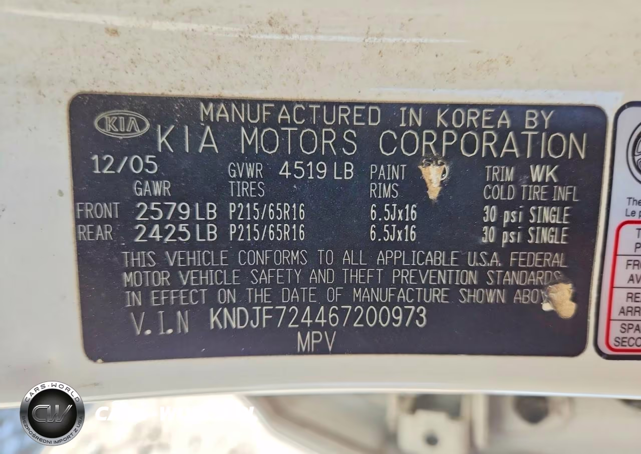 2006 Kia Sportage Lx VIN:KNDJF724467200973 - 13