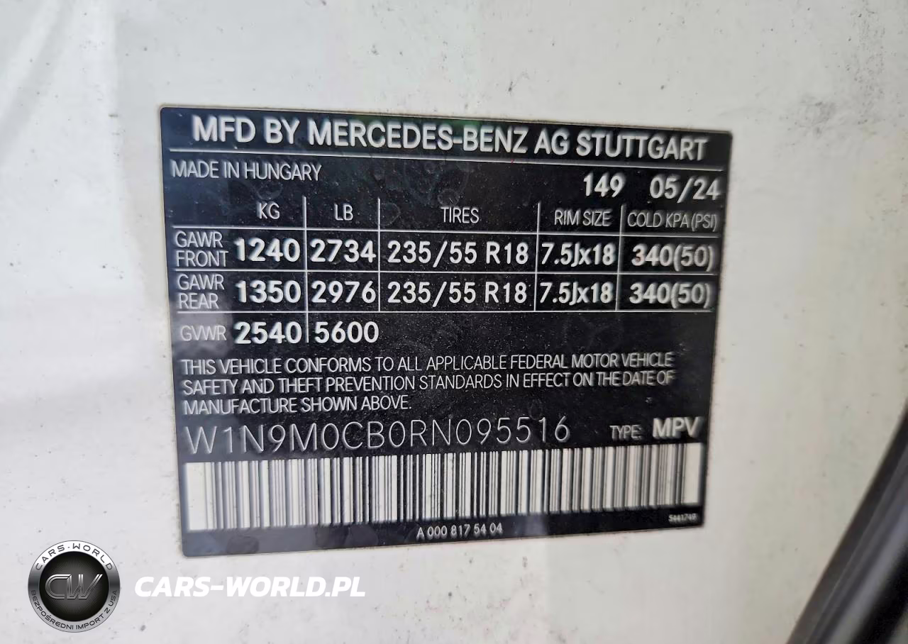 2024 Mercedes-Benz Eqb 250+ VIN:W1N9M0CB0RN095516 - 13