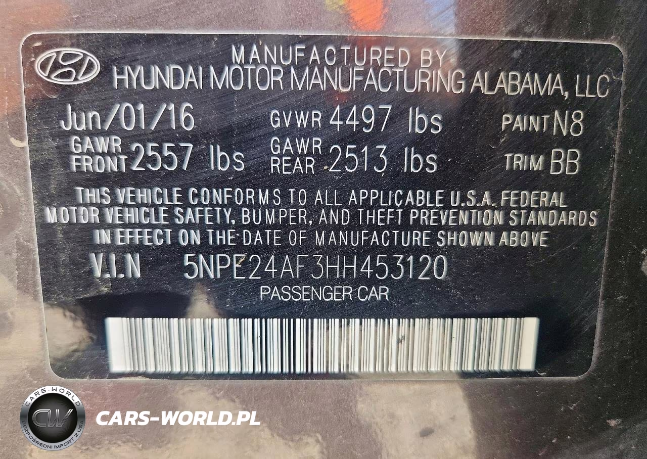 2017 Hyundai Sonata Se VIN:5NPE24AF3HH453120 - 12