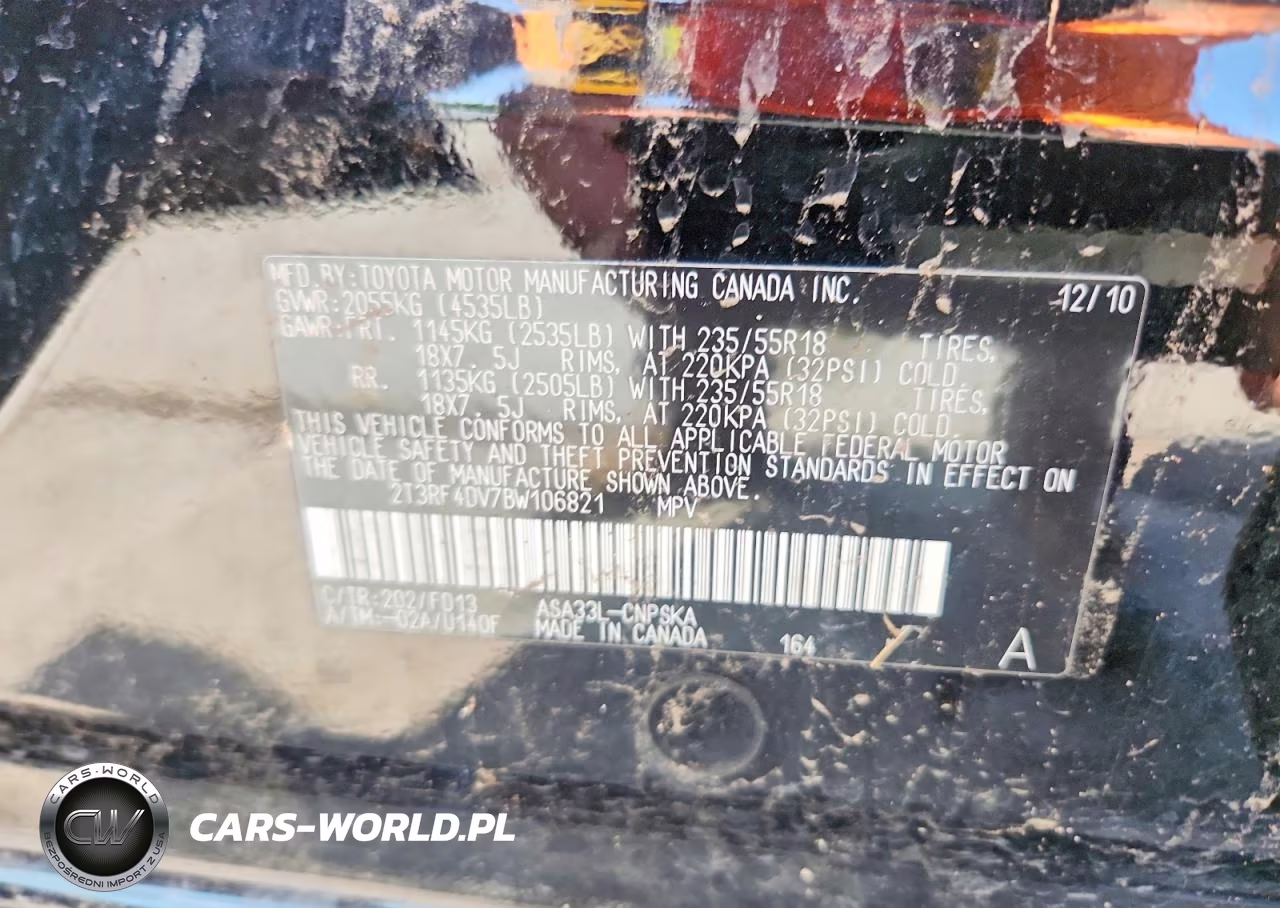 2011 Toyota Rav4 Sport VIN:2T3RF4DV7BW106821 - 14