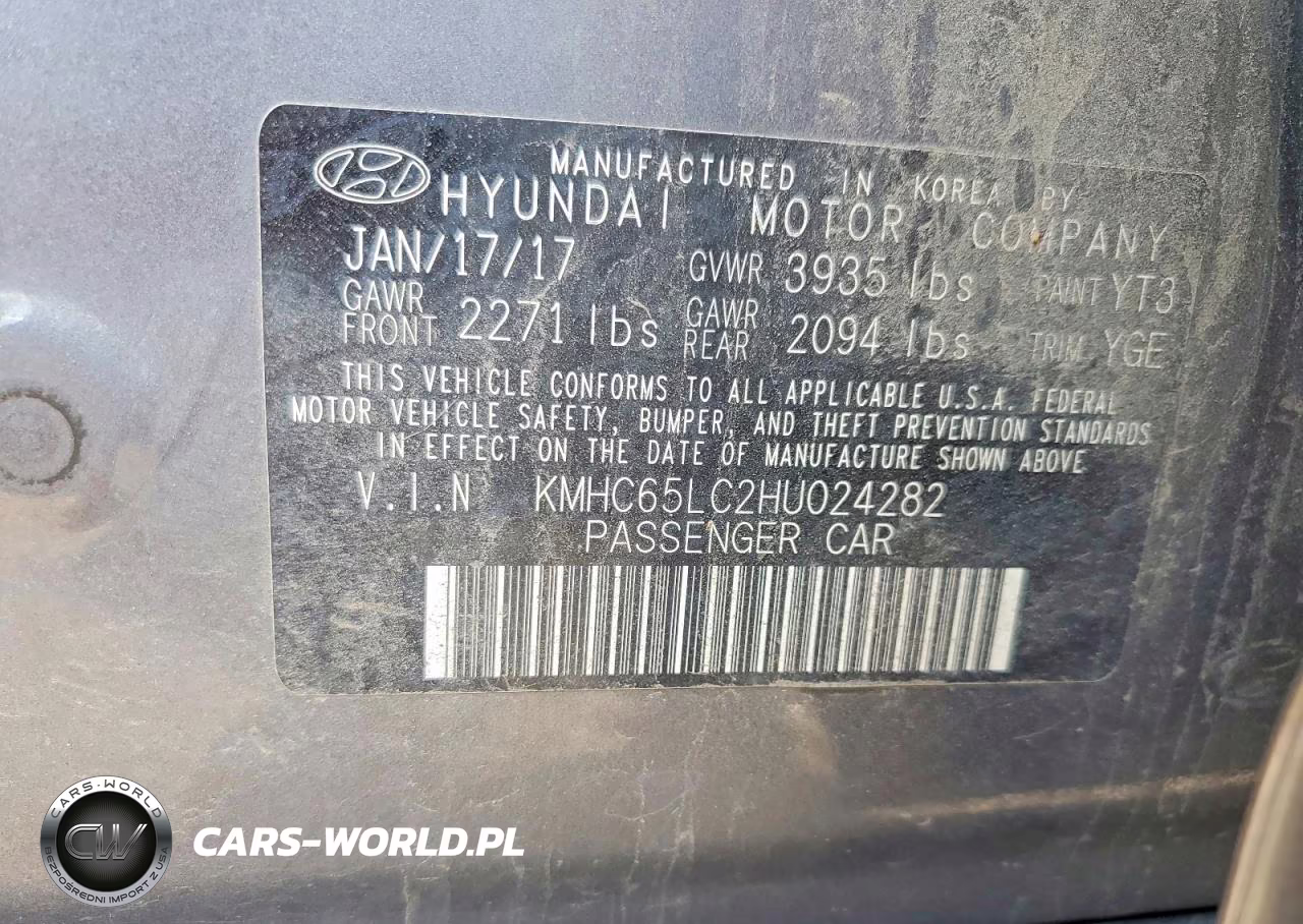 2017 Hyundai Ioniq Blue VIN:KMHC65LC2HU024282 - 12