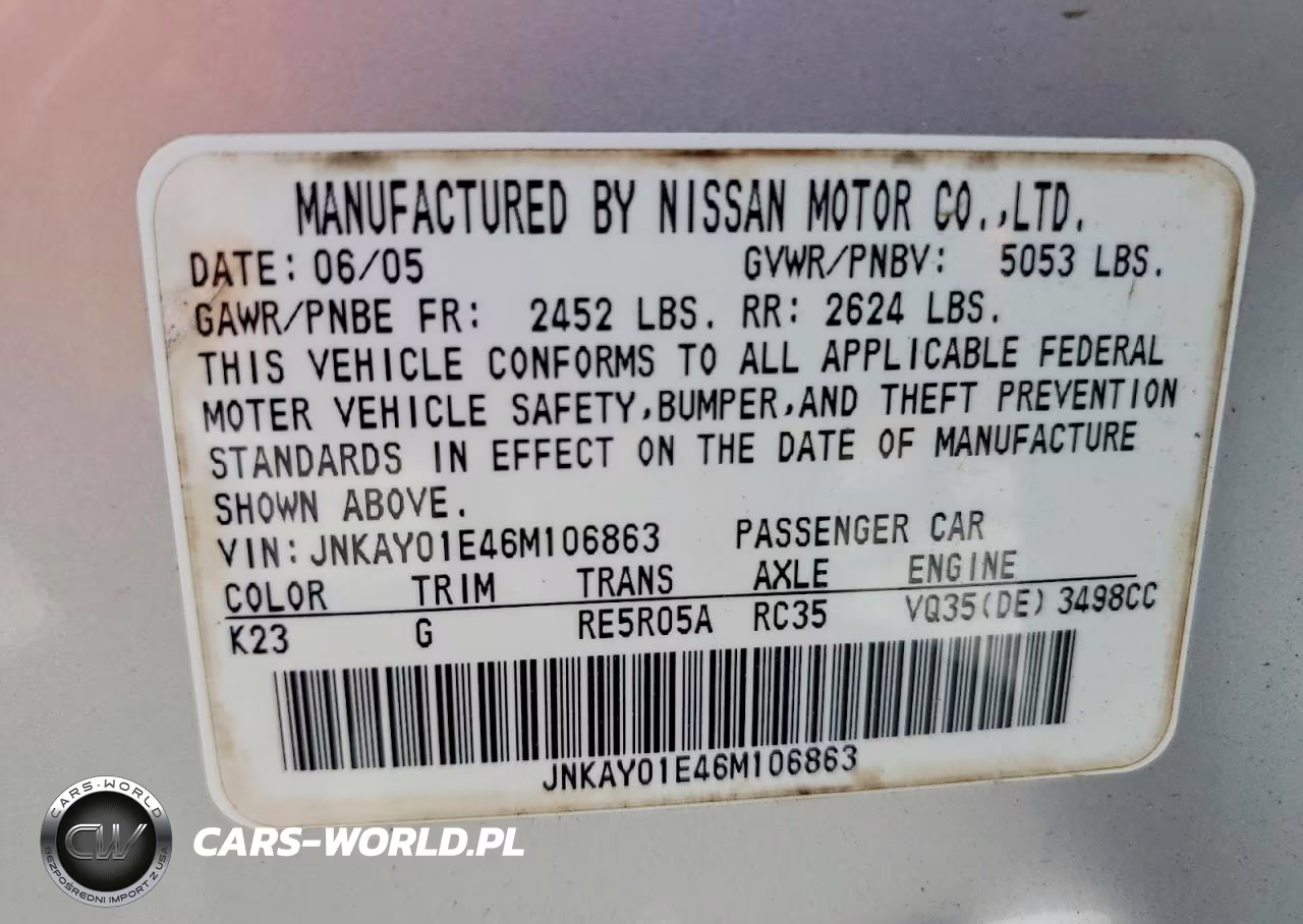 2006 Infiniti M35 Base VIN:JNKAY01E46M106863 - 12