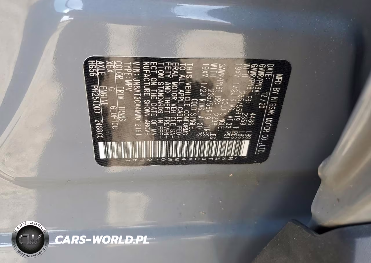 2021 Nissan Rogue Sl VIN:JN8AT3CA4MW012161 - 13